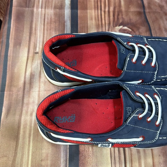 Ryka Boat Shoe Red White Blue Size 9W - Picture 3 of 6